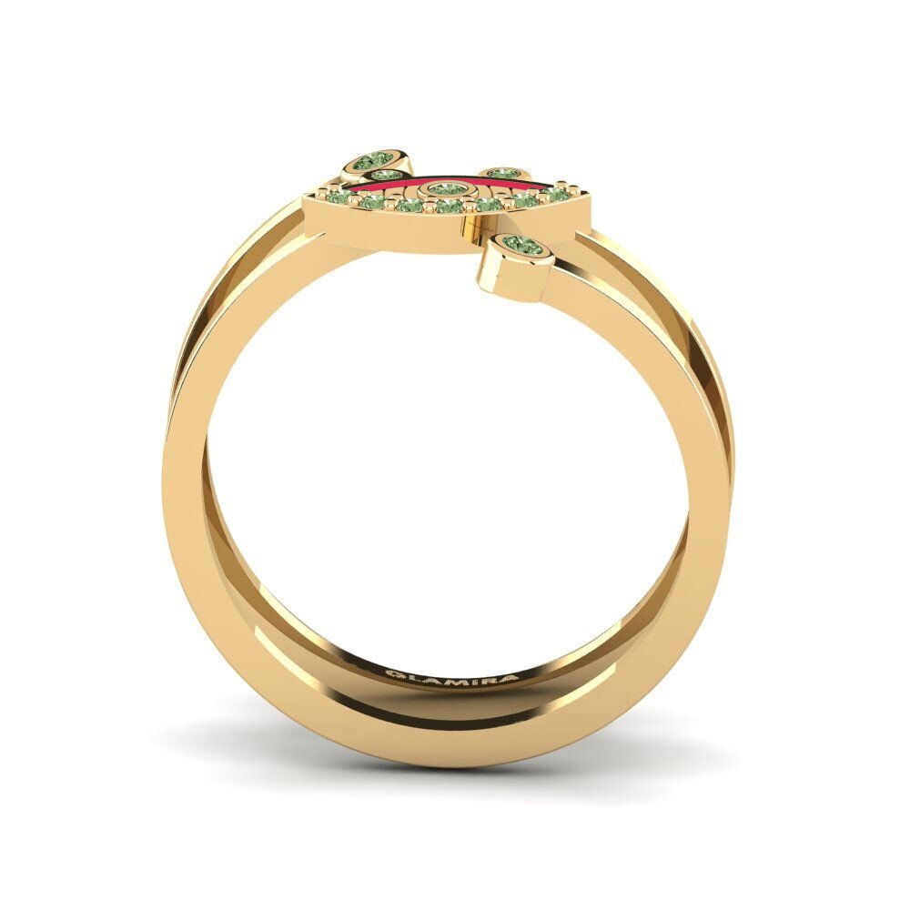 Diamante Verde Anel Lavni