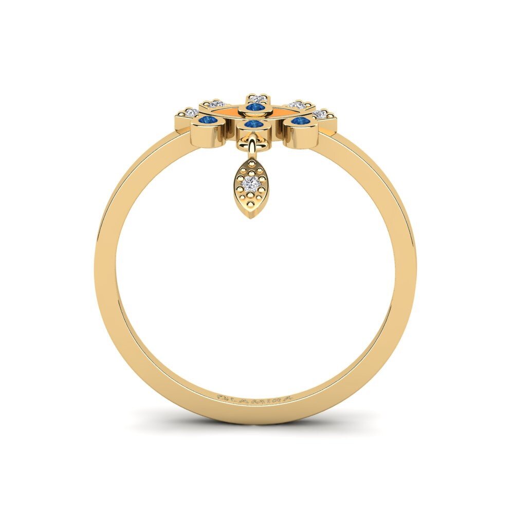 Dunkelblauer Zirkonia Ring Nergal