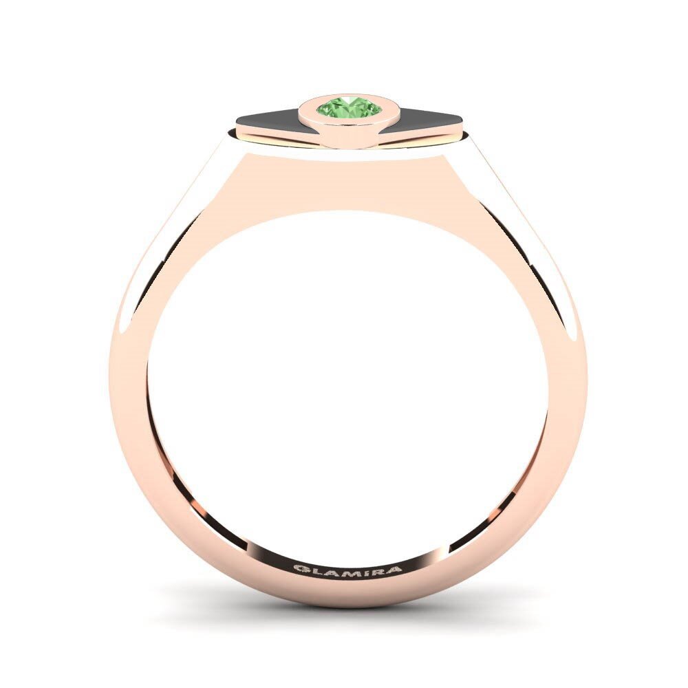 Diamante Verde Anel Poeta