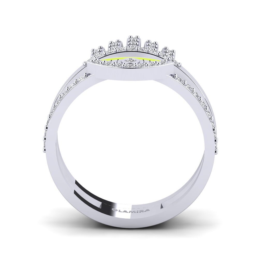 Argent Blanc Bague Skjold