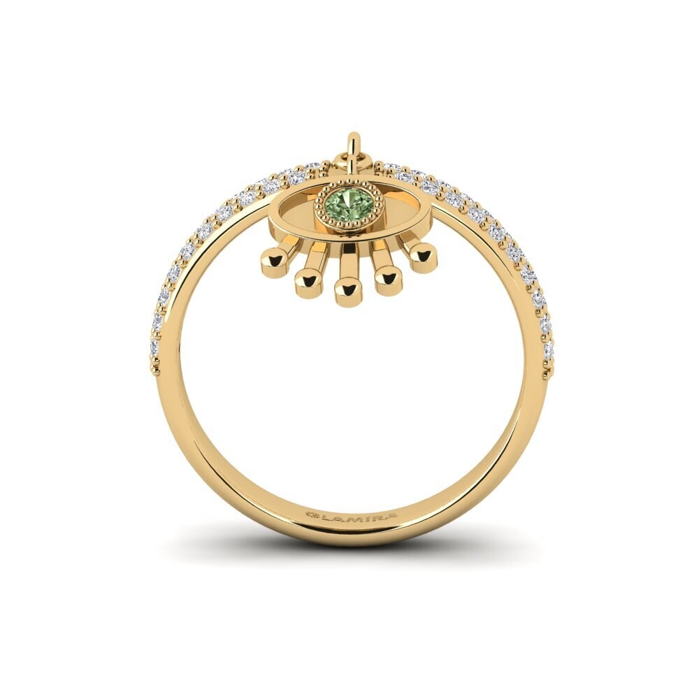 Diamante Verde Anel Socker