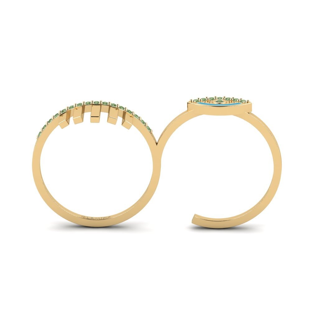 Diamante Verde Anel Tameng
