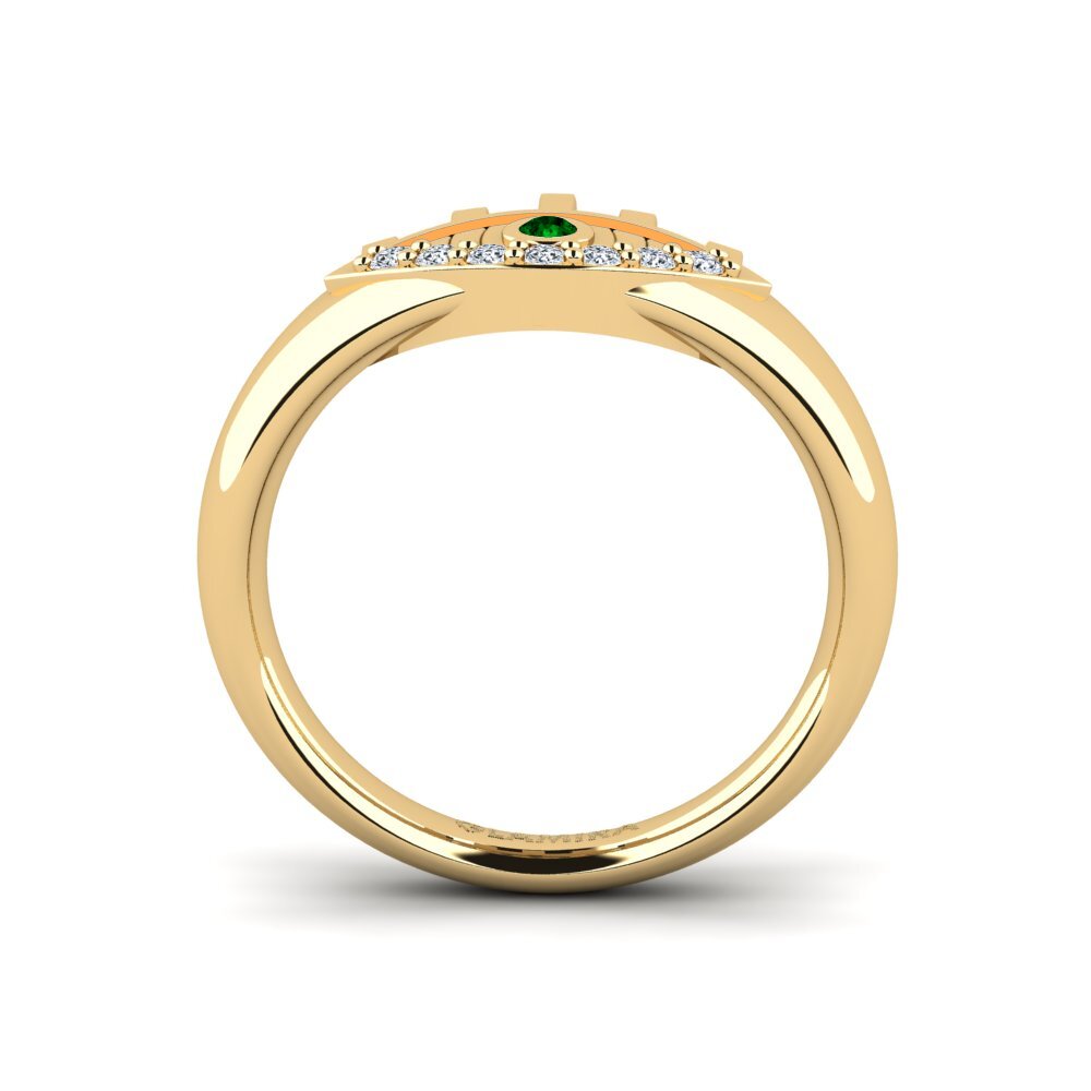 Zircônia Verde Anéis de Mindinho Taming