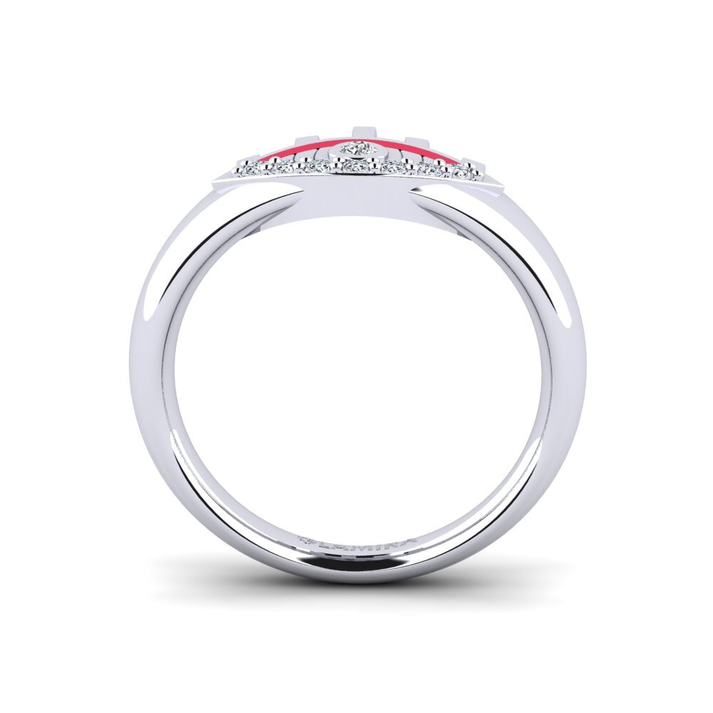 Weißgold 375 Pinker Ring Taming