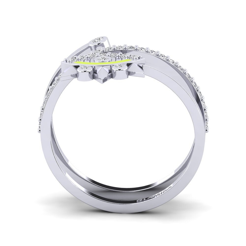 Argent Blanc Bague Umbala