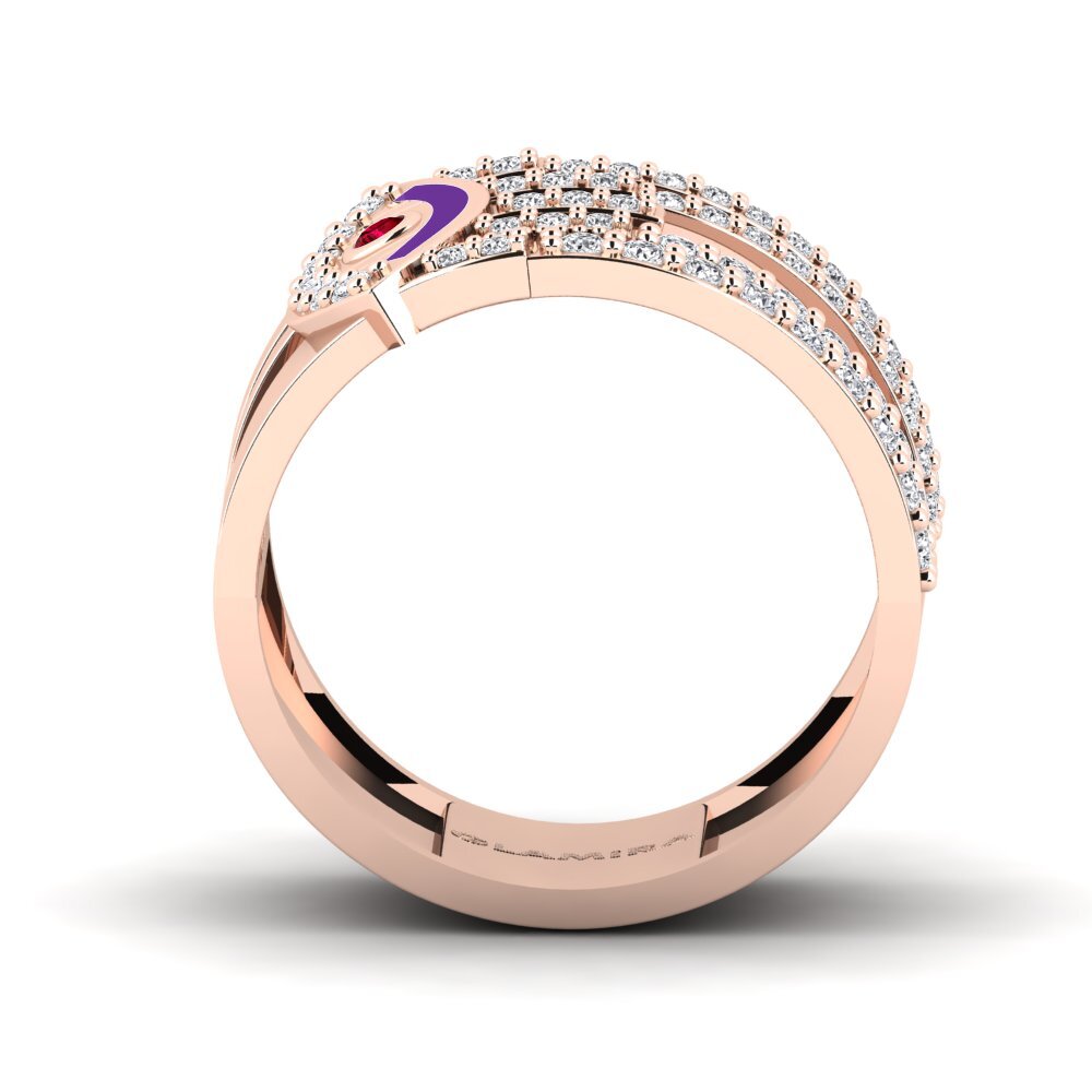 Roter Zirkonia Ring Disgleirio