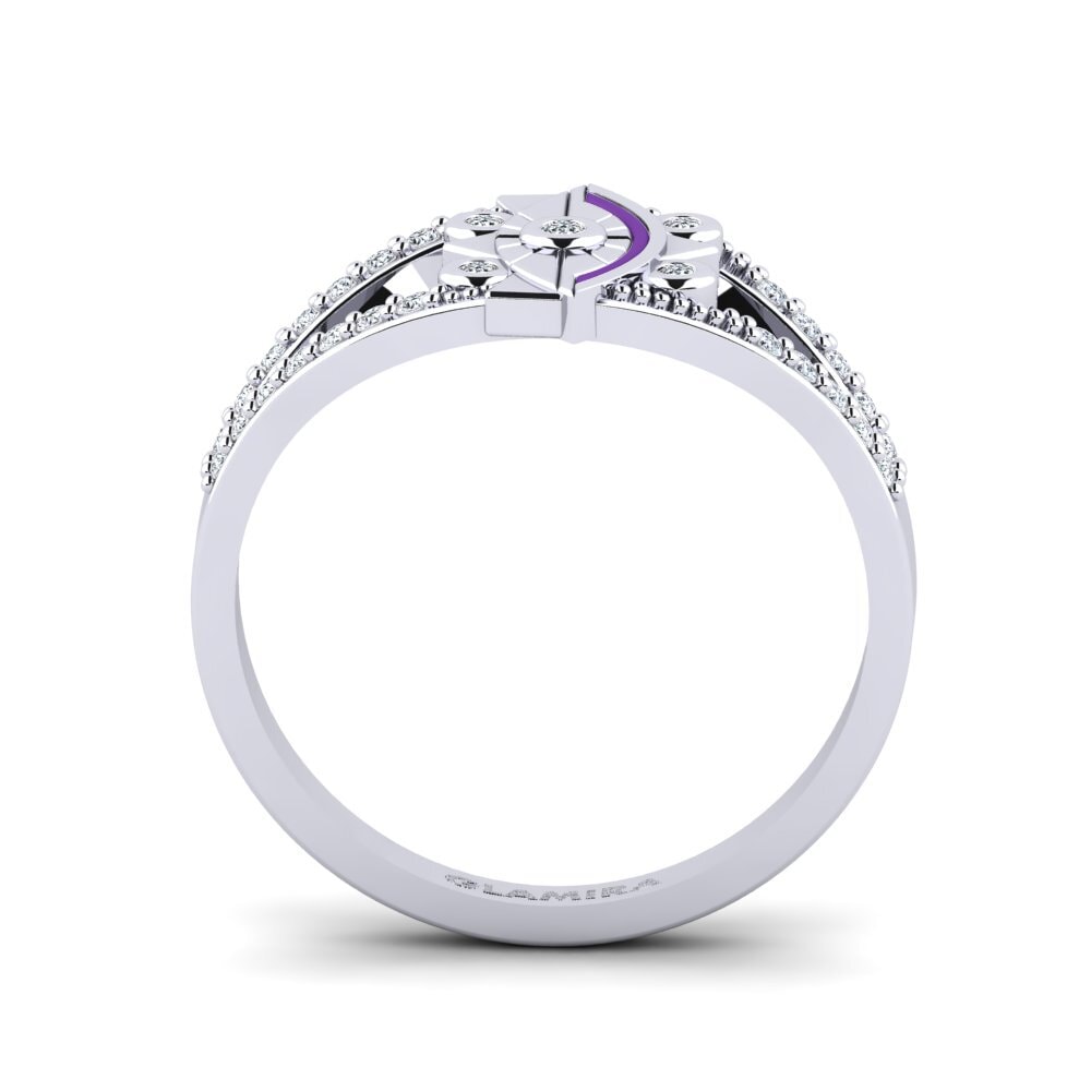 Weißgold 375 Ring Elegancki
