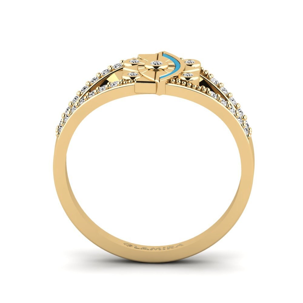 Moissanite Anel Elegancki