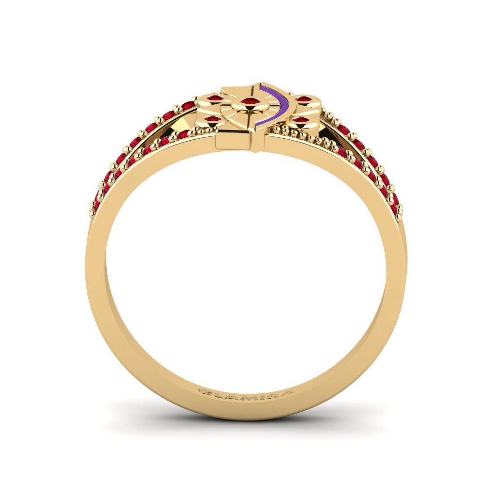 Roter Zirkonia Ring Elegancki