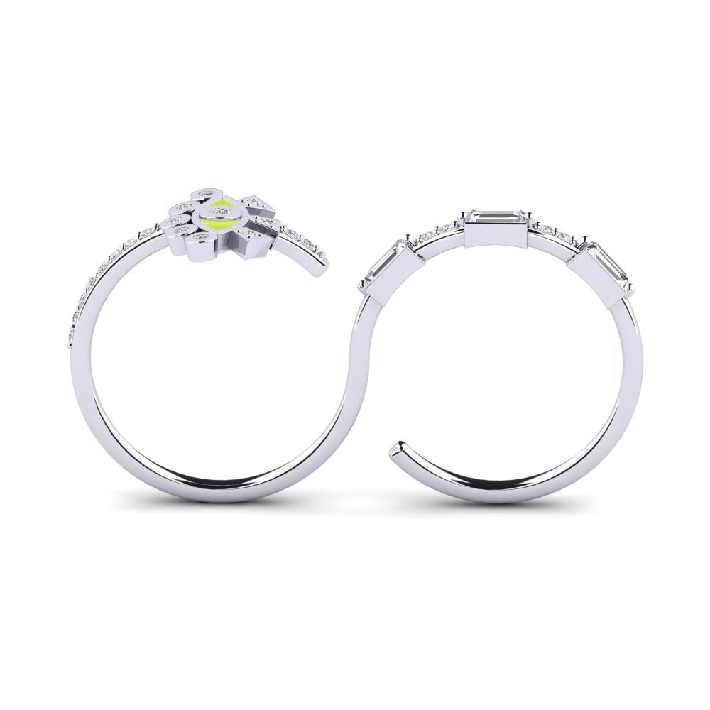 Argent Blanc Bague Galatia