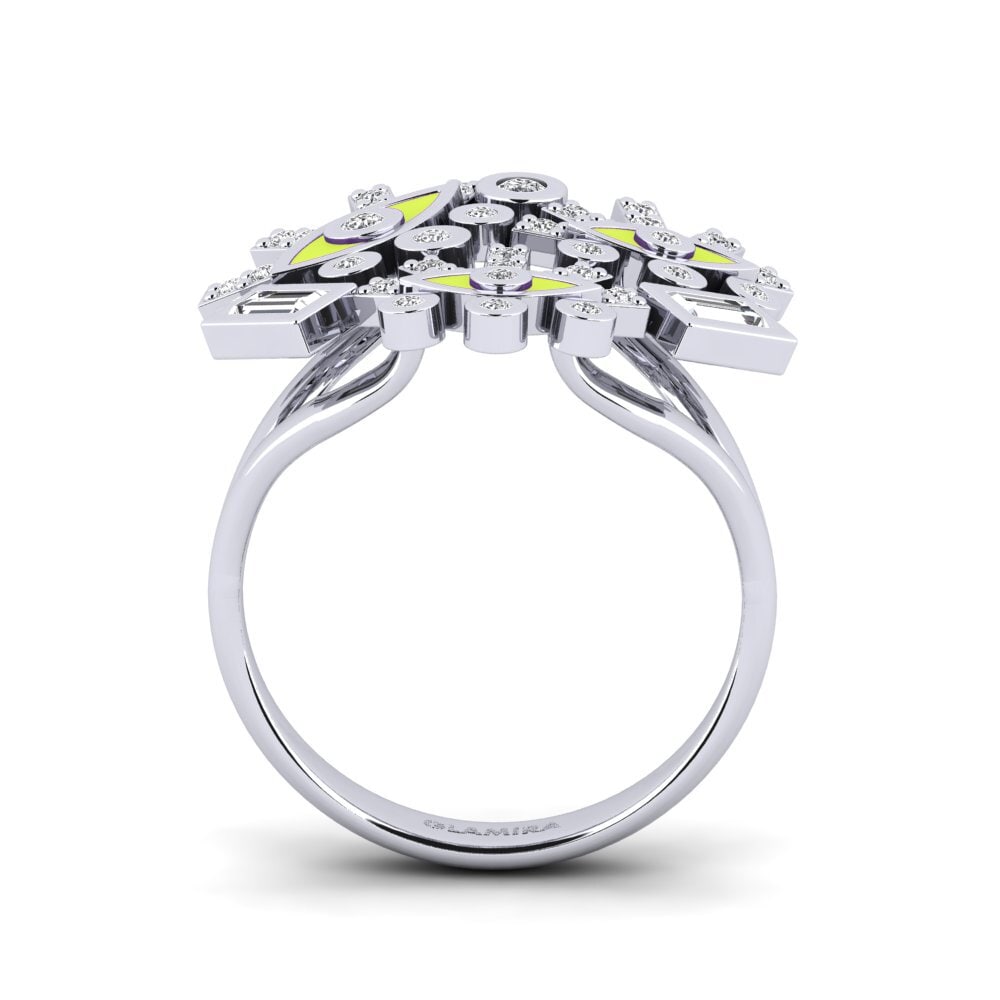 Argent Blanc Bague Magnesia