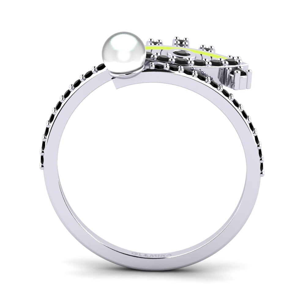 Argent Blanc Bague Ragyog