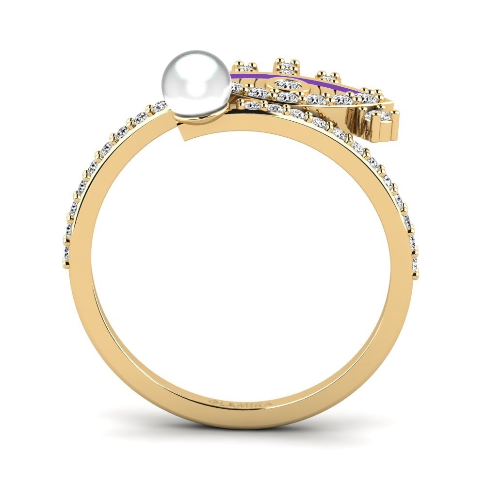 Moissanite Anel Ragyog
