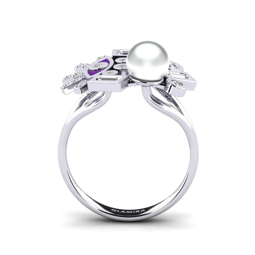 Weißgold 375 Ring Sardes
