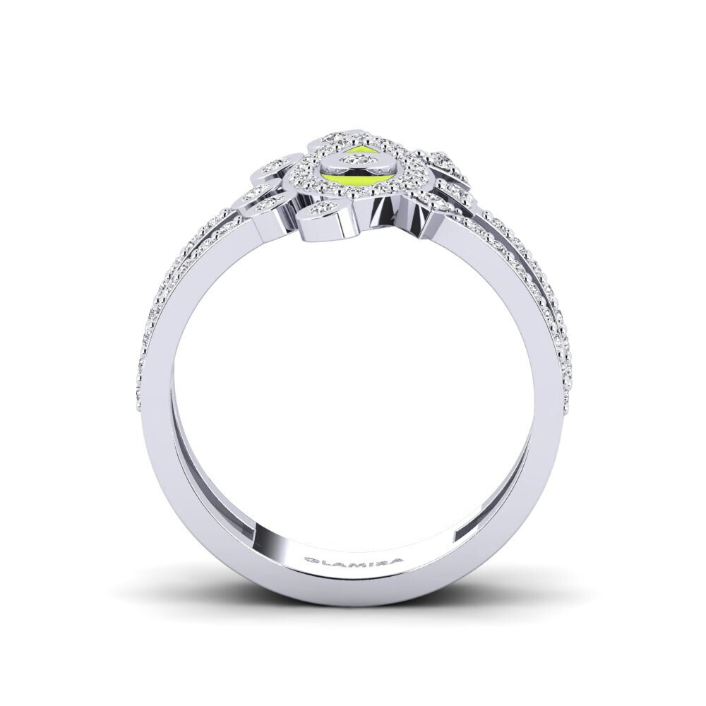 Argent Blanc Bague Akroenos
