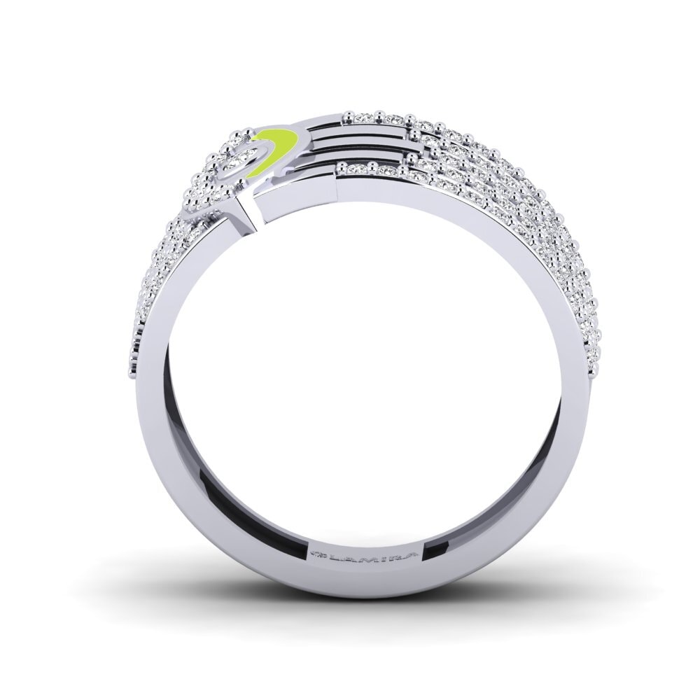 Argent Blanc Bague Bersinar