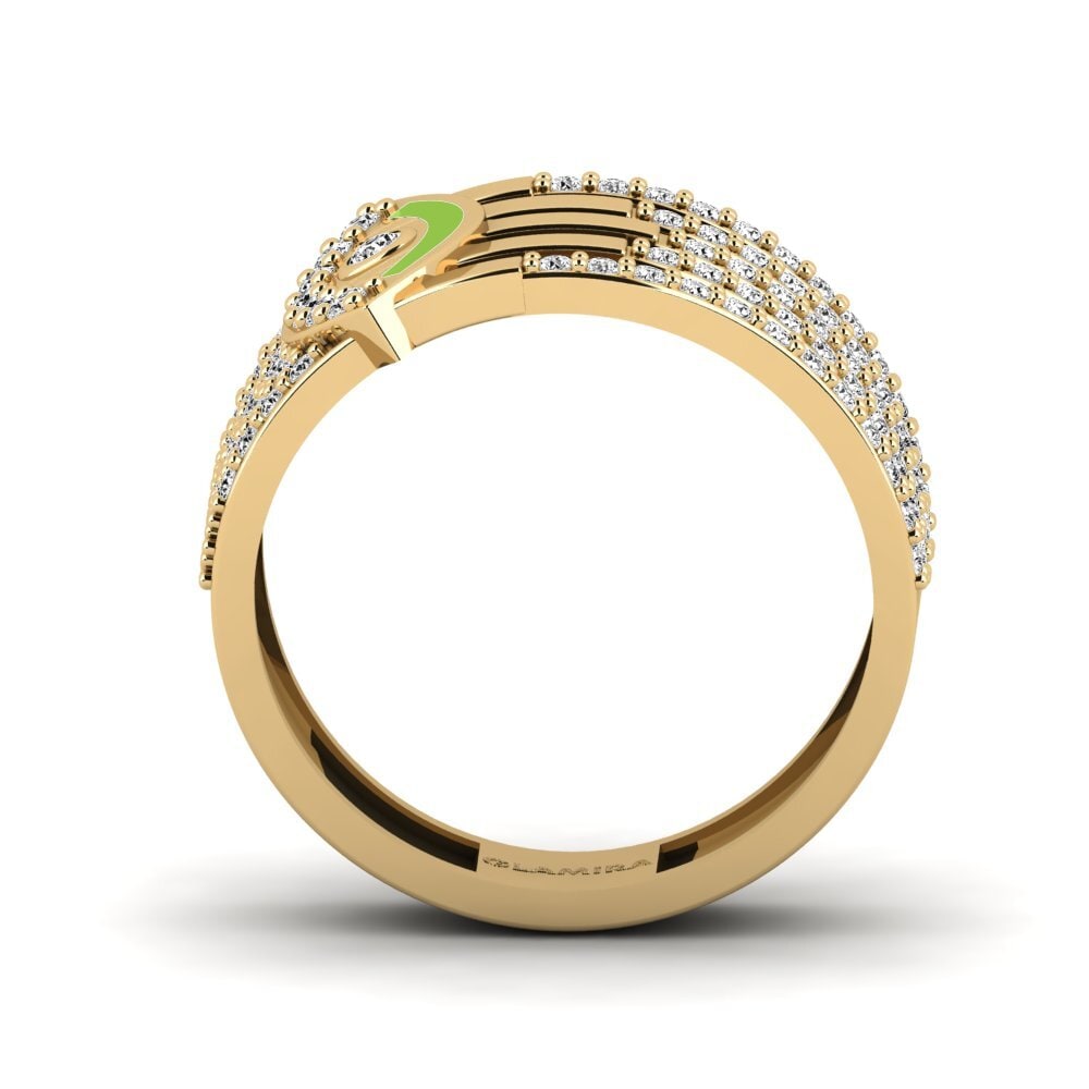 Moissanite Anel Bersinar