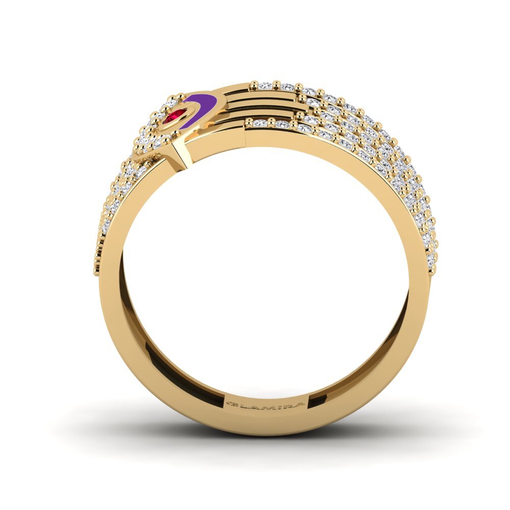 Roter Zirkonia Ring Bersinar