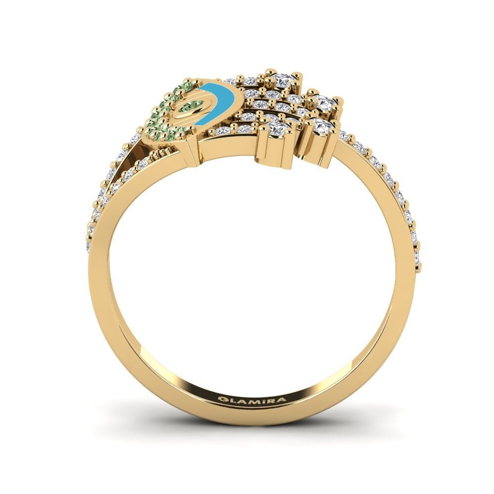 Diamante Verde Anel Briller