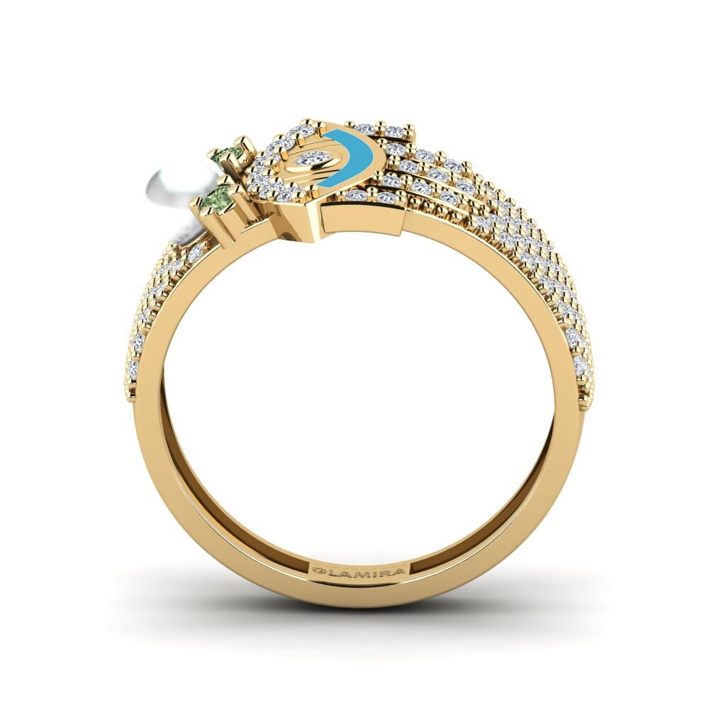 Green Diamond Ring Brillo