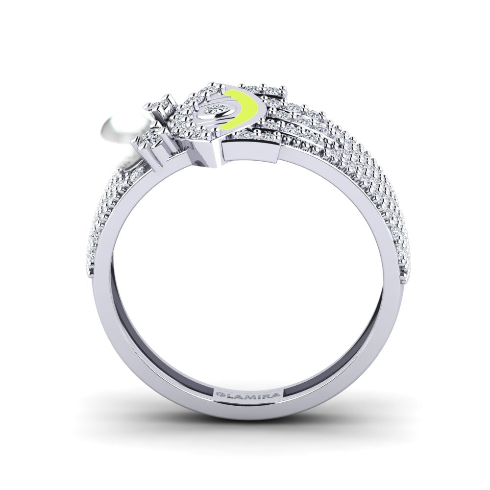 Argent Blanc Bague Brillo