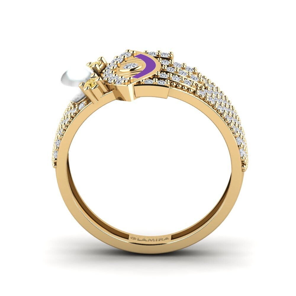 Yellow Diamond Ring Brillo