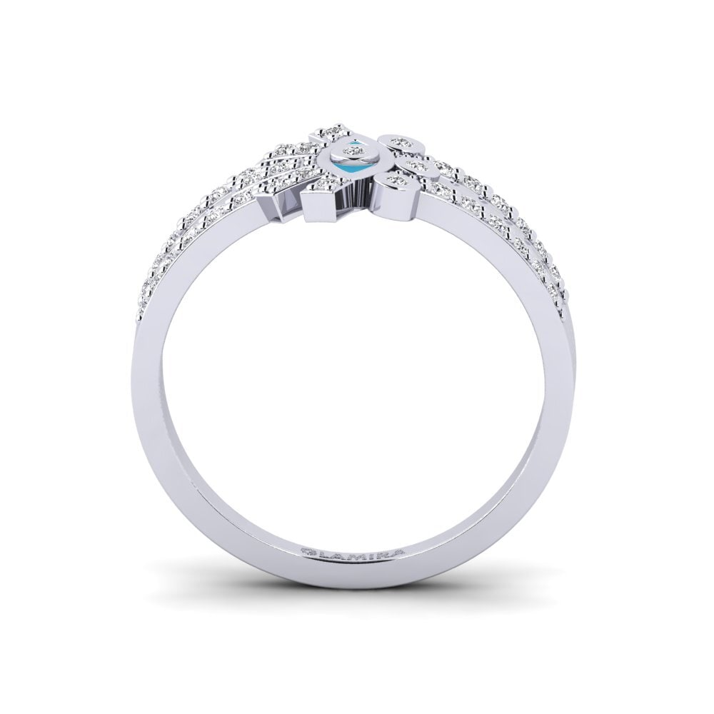 Or Blanc 14k Bague Ceramus