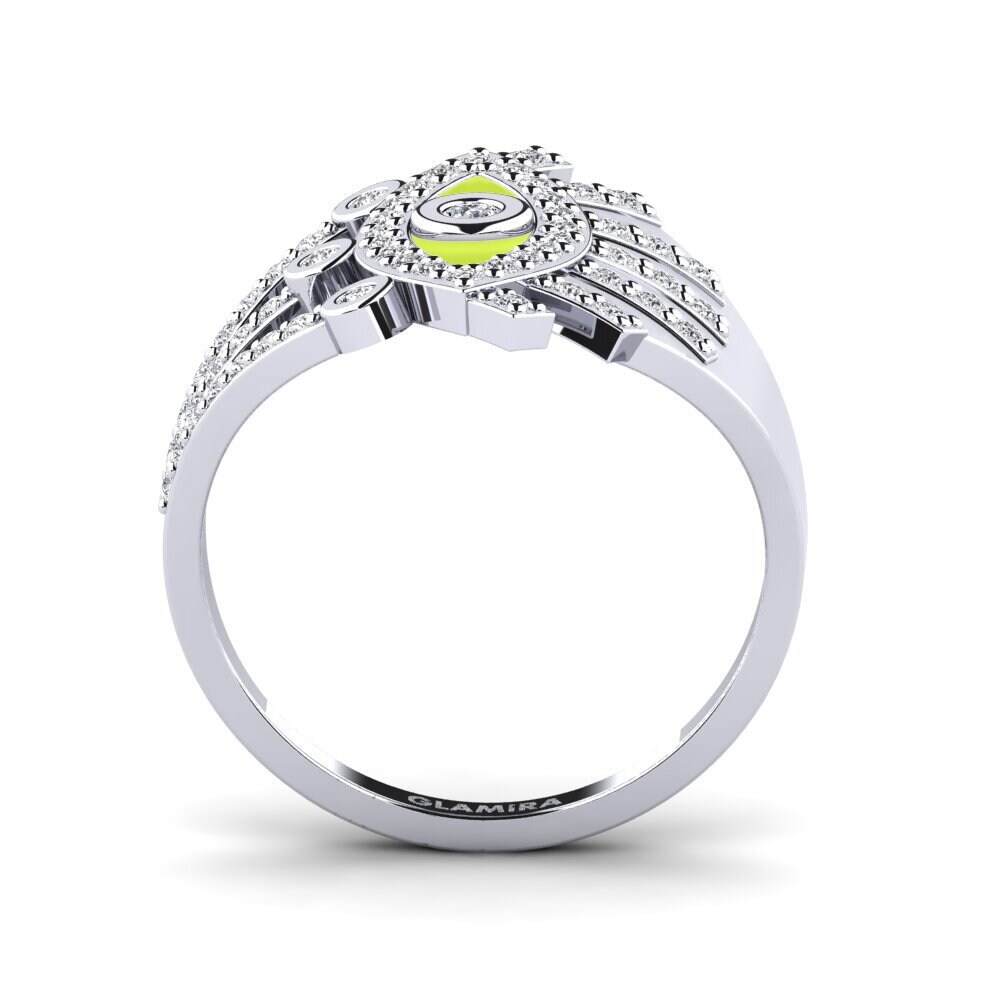 Argent Blanc Bague Lykia
