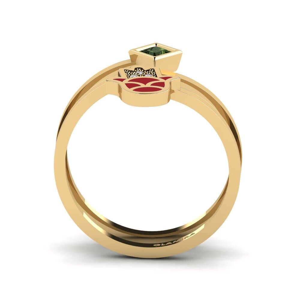 Zafiro Verde Anillo Babeslea