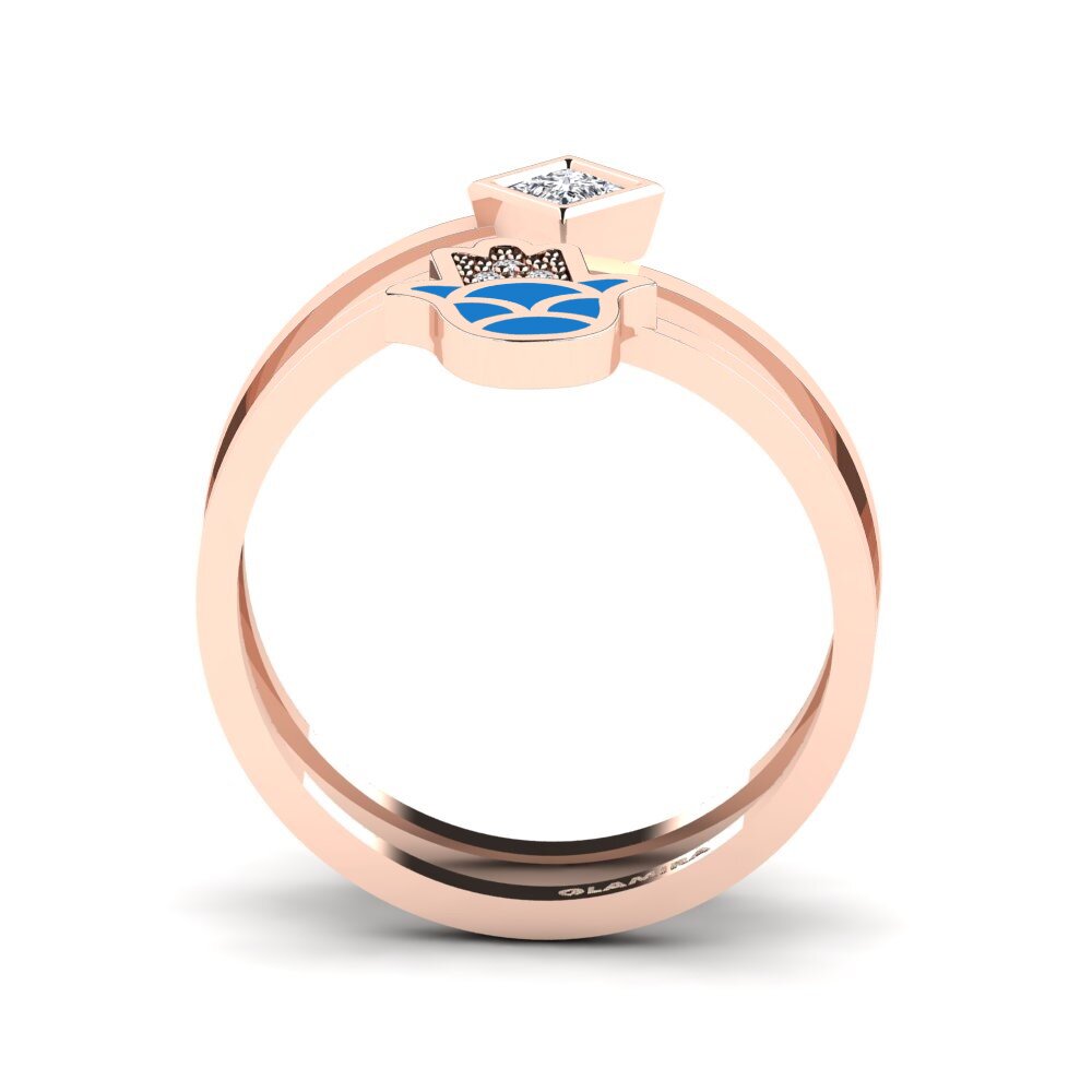 14k Oro Rosa Anillo Babeslea