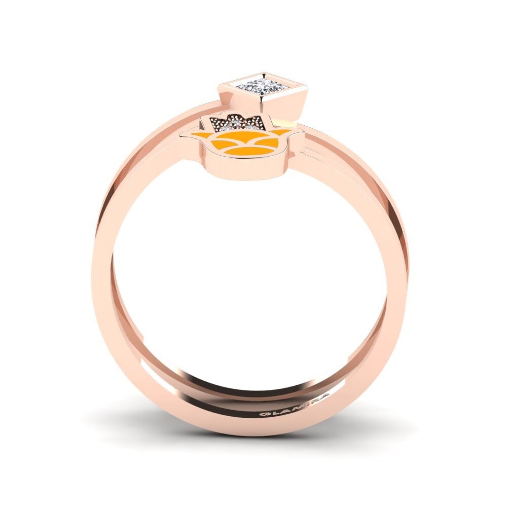14k Oro Rosa Anillo Babeslea