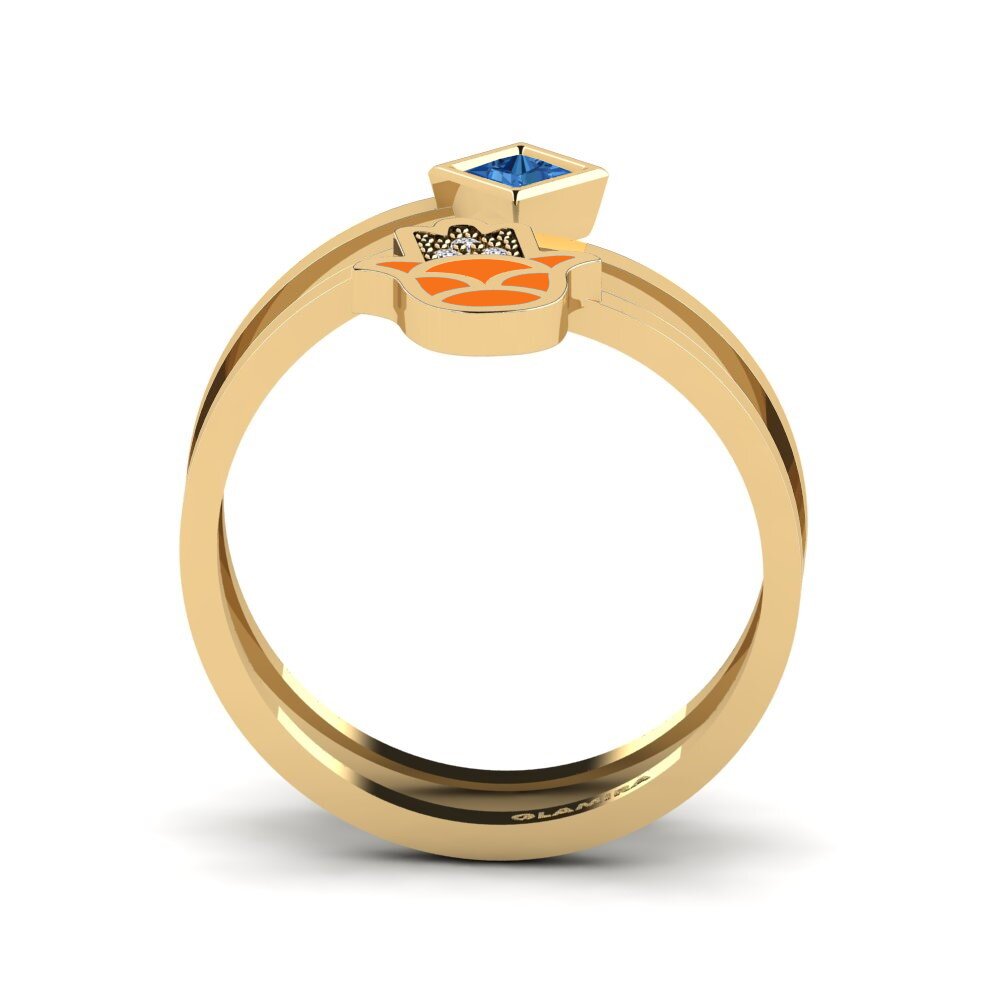 Zircone Bleu Foncé Bague Babeslea