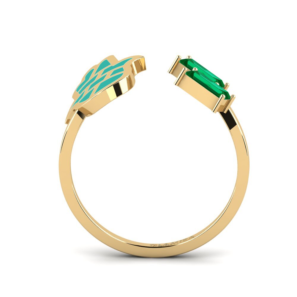 Zircônia Verde Anel Bashitsn