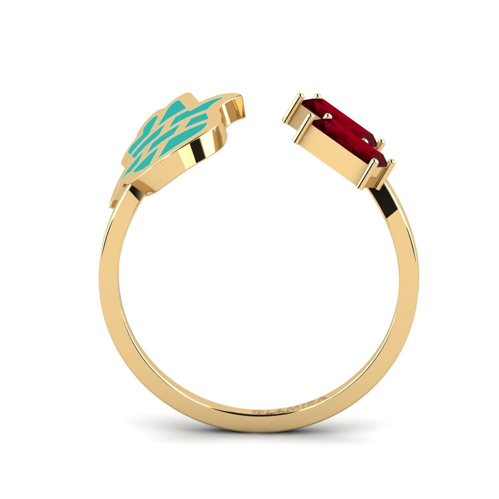 Roter Zirkonia Ring Bashitsn