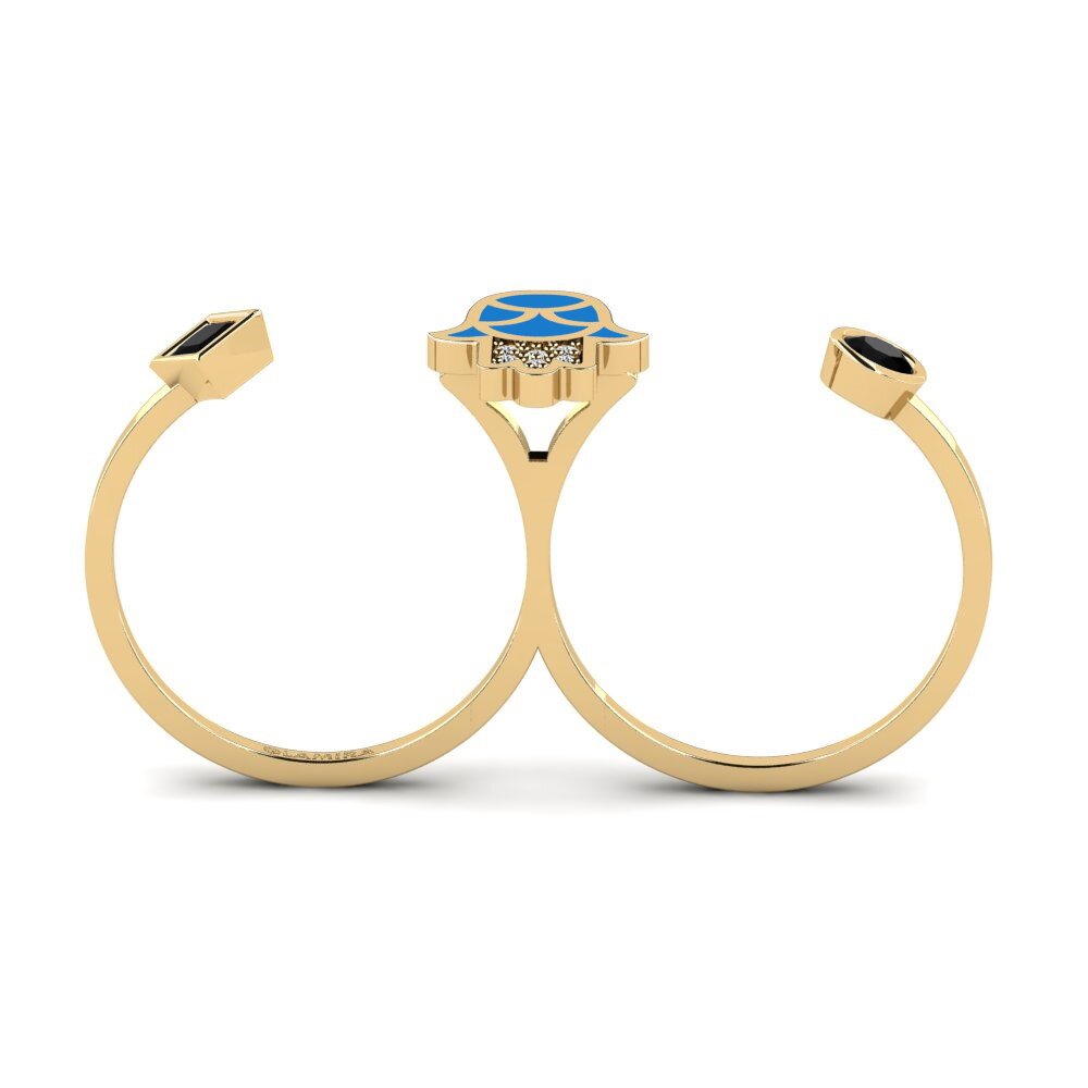 Schwarzer Onyx Ring Kaitiaki