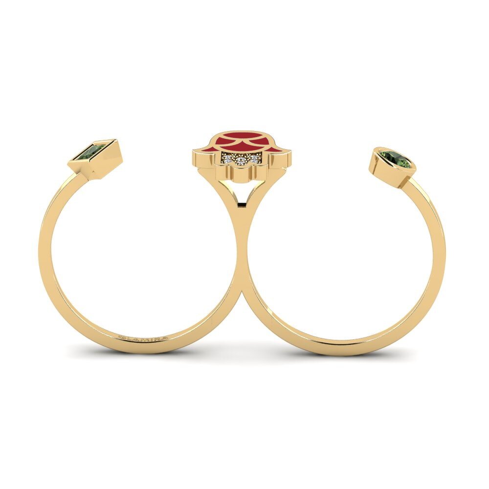Zafiro Verde Anillo Kaitiaki