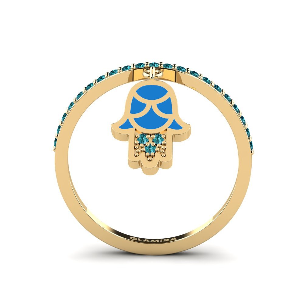 Blauer Diamant Ring Korgoo