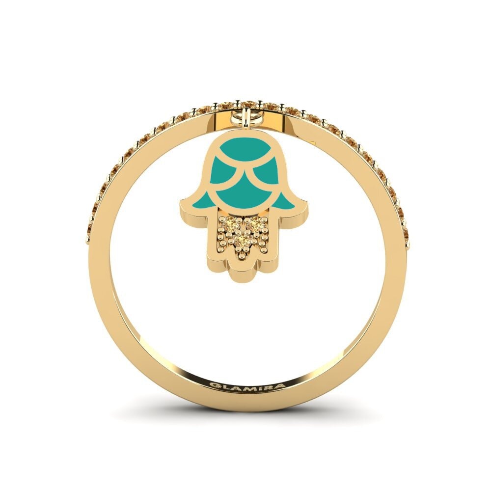 Diamante café Anillo Korgoo