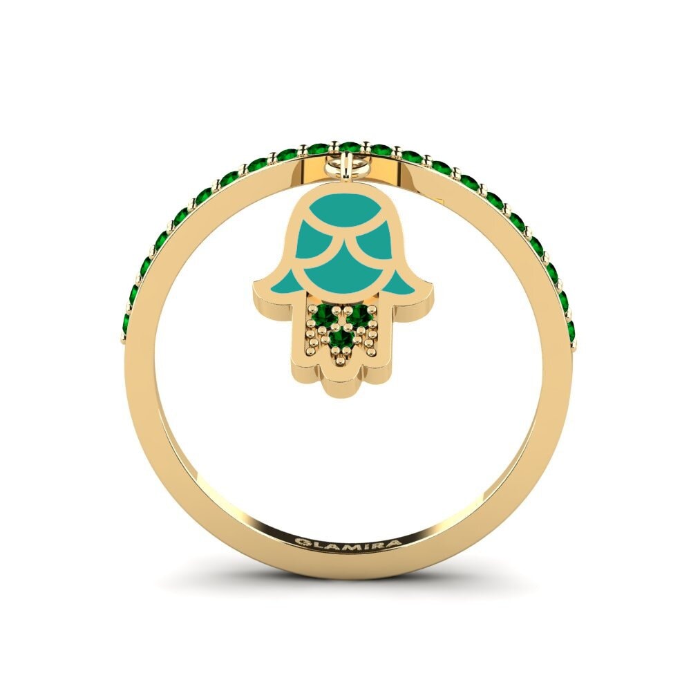 Zircônia Verde Anel Korgoo