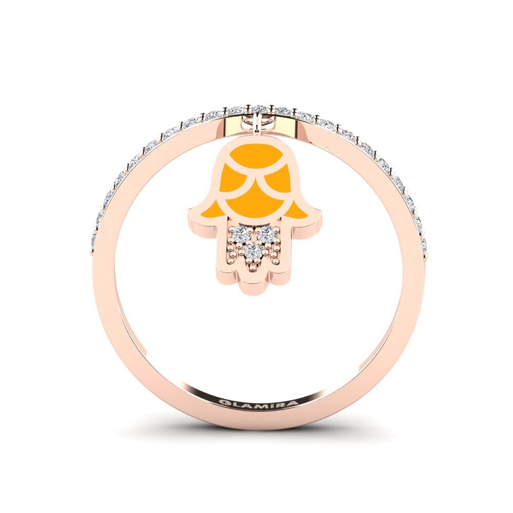 14k Oro Rosa Anillo Korgoo