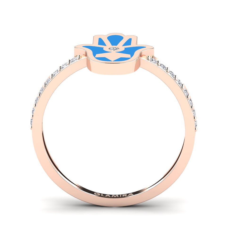 14k Oro Rosa Anillo Muhofiz