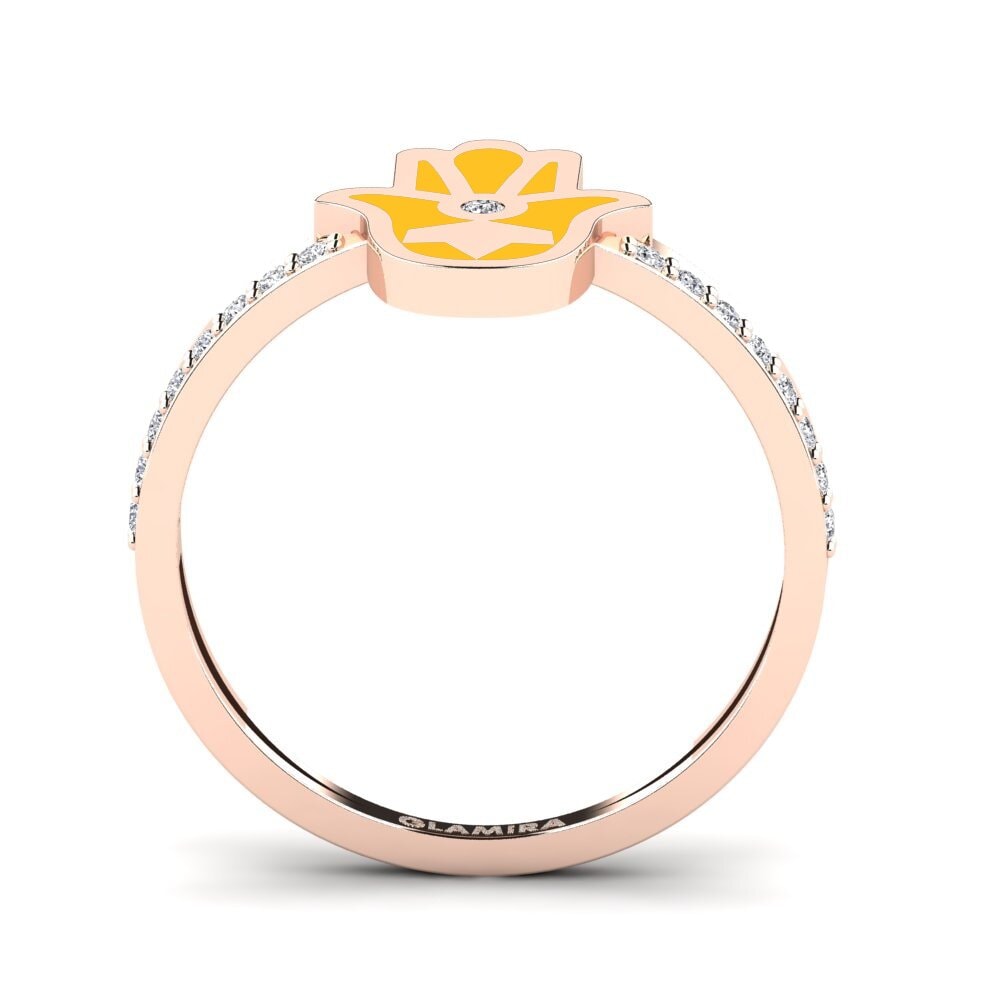 14k Oro Rosa Anillo Muhofiz