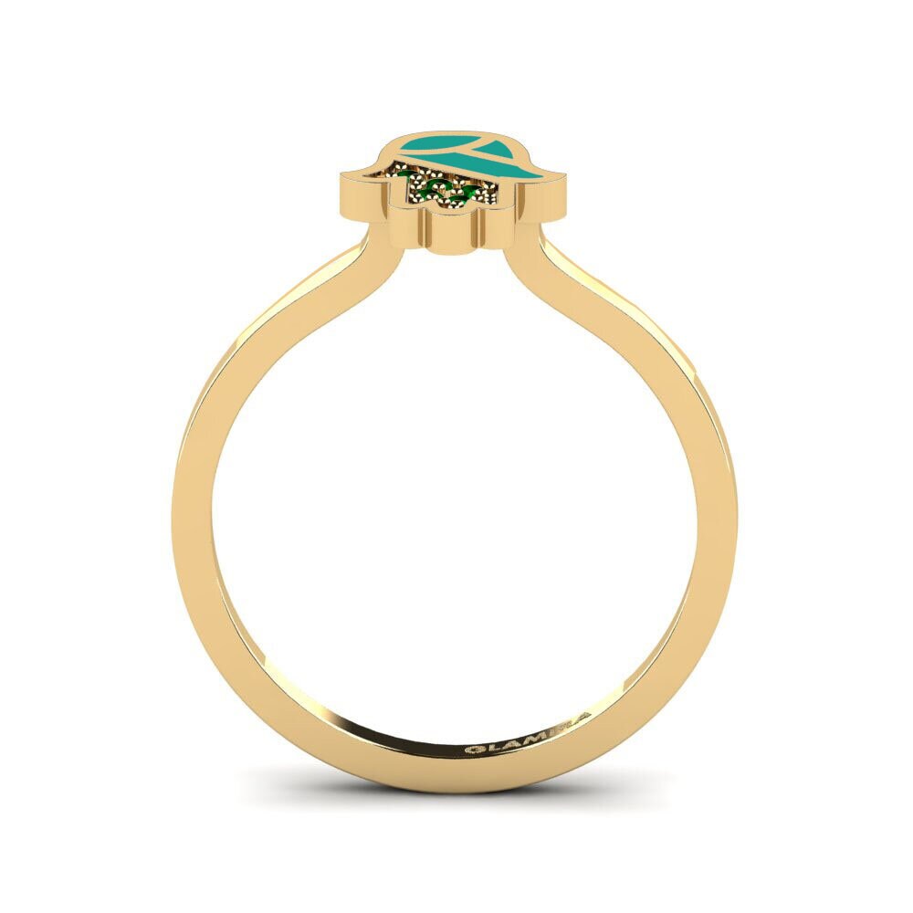 Zircônia Verde Anel Pelindung