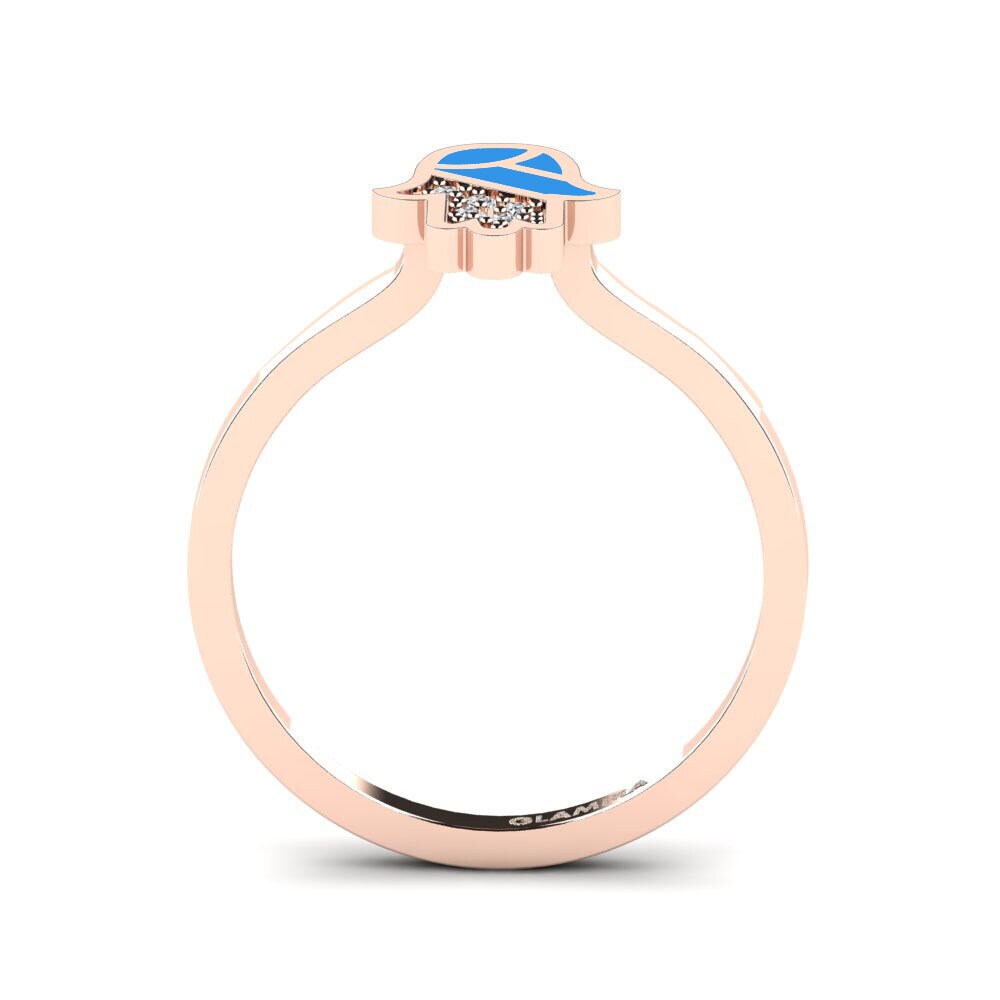 14k Oro Rosa Anillo Pelindung