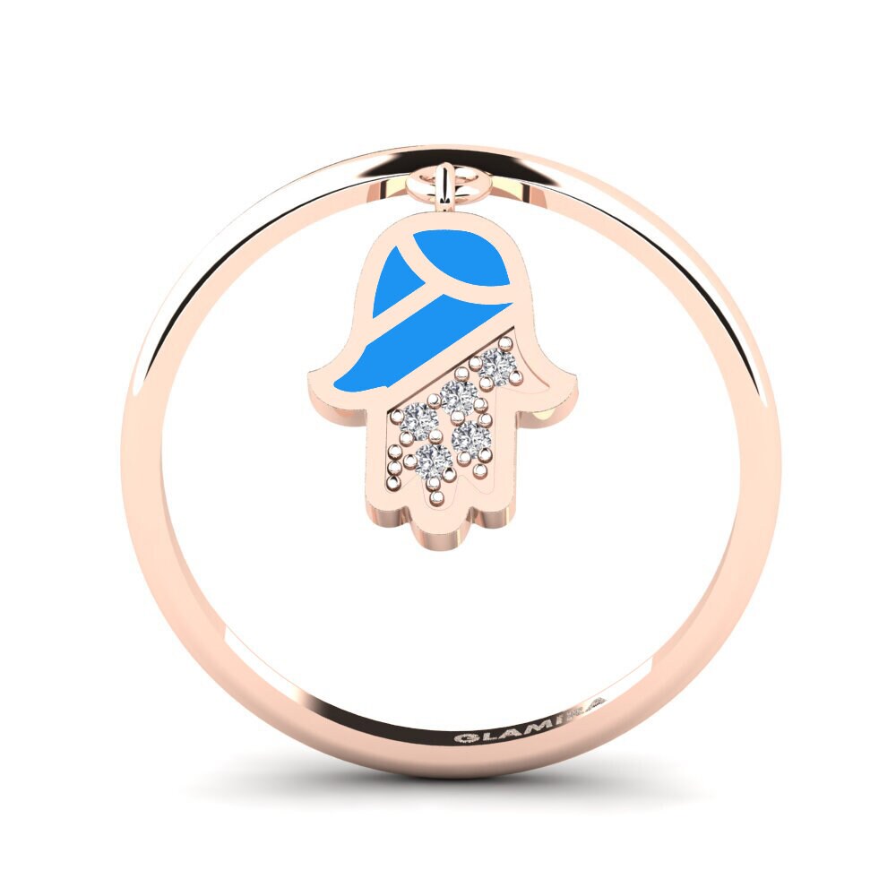 14k Oro Rosa Anillo Prutegge