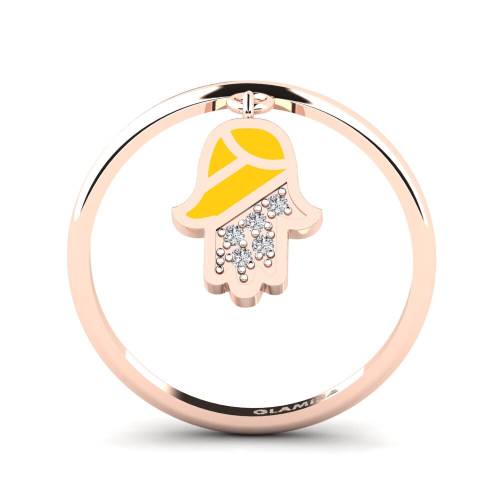 14k Oro Rosa Anillo Prutegge