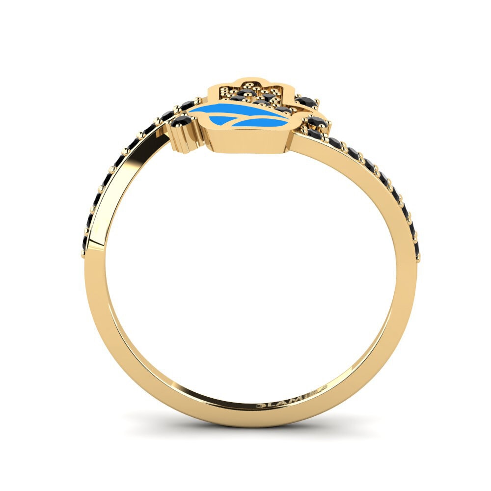 Schwarzer Onyx Ring Prutettore