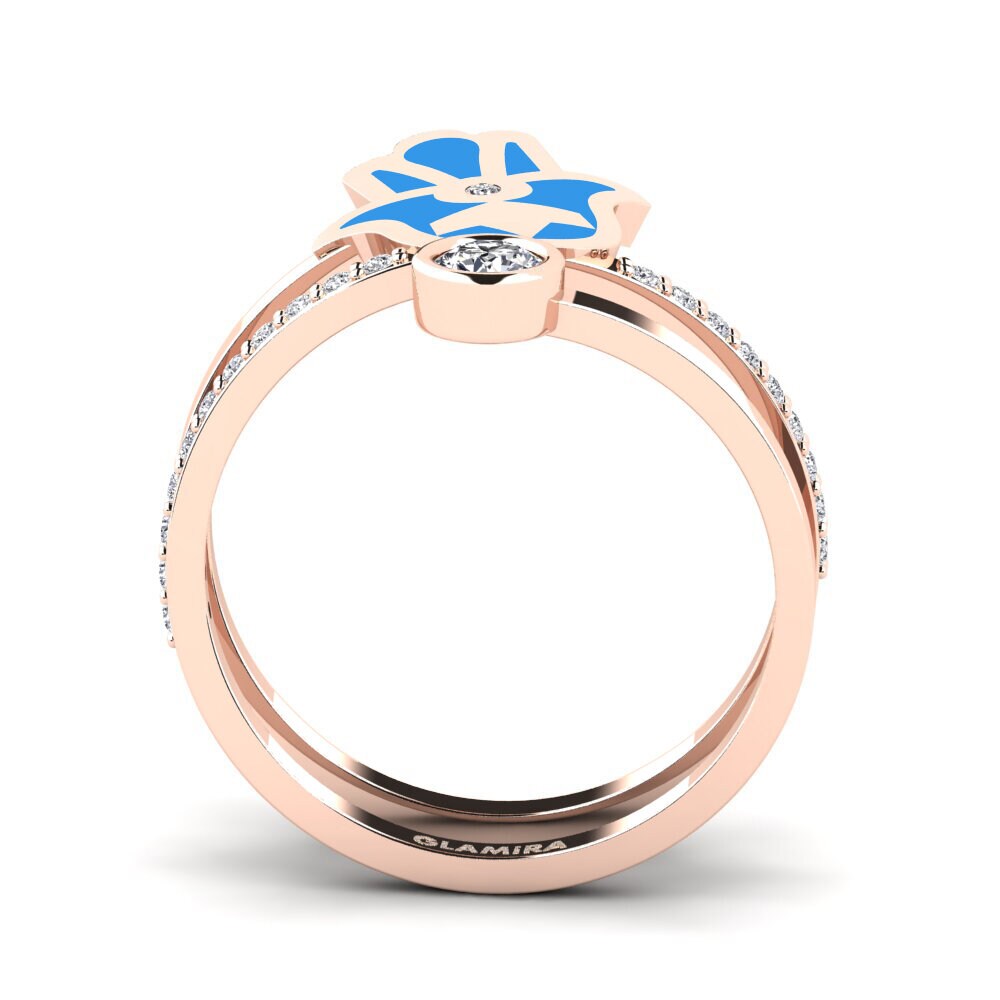 14k Oro Rosa Anillo Puipui