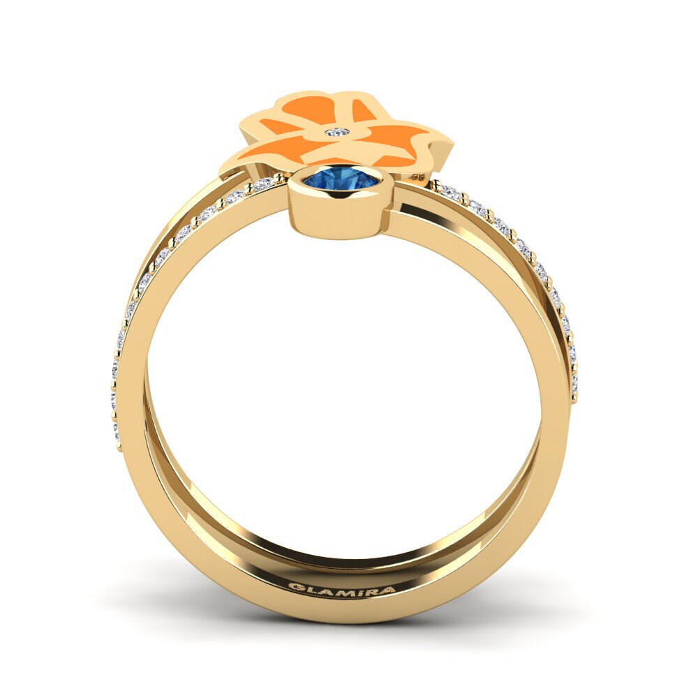 Zircone Bleu Foncé Bague Puipui