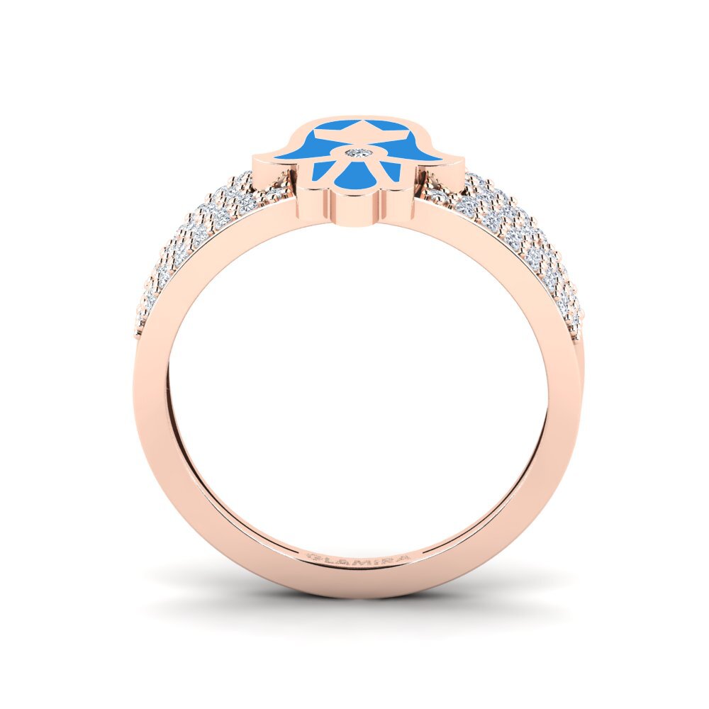 14k Oro Rosa Anillo Pushtetin